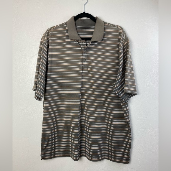 Tommy Armour Golf Polo Shirt Short sleeve Brown Dri Logic Athletic Outdoor XL - Picture 11 of 11